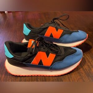 New Balance 237 Size 6 Shoes Black Orange Athletic Trainer Sneaker Women's